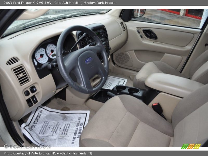 Gold Ash Metallic / Medium Dark Pebble 2003 Ford Escape XLS V6 4WD