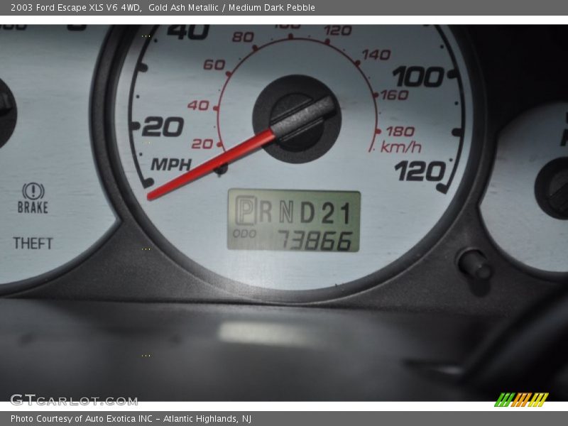 Gold Ash Metallic / Medium Dark Pebble 2003 Ford Escape XLS V6 4WD