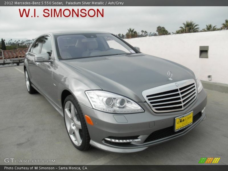Paladium Silver Metallic / Ash/Grey 2012 Mercedes-Benz S 550 Sedan