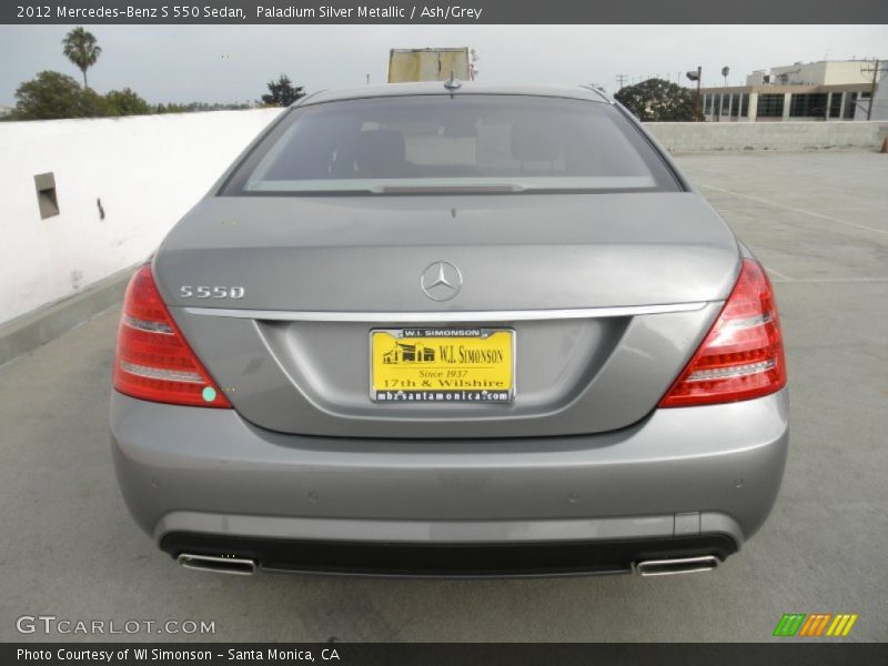 Paladium Silver Metallic / Ash/Grey 2012 Mercedes-Benz S 550 Sedan