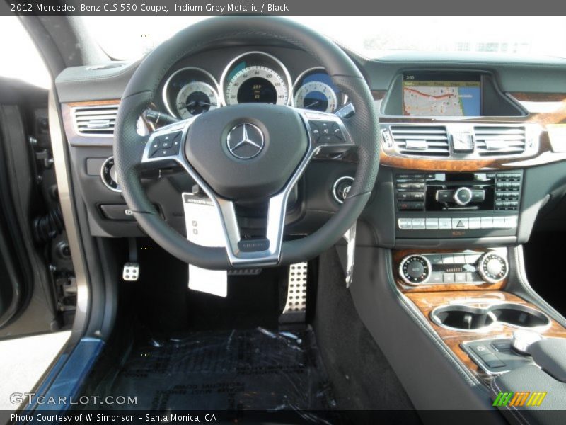Indium Grey Metallic / Black 2012 Mercedes-Benz CLS 550 Coupe