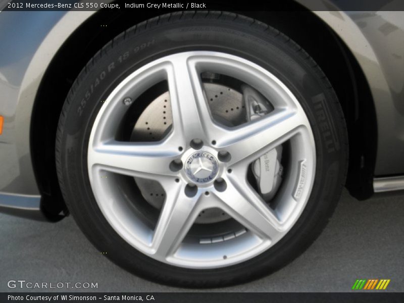 Indium Grey Metallic / Black 2012 Mercedes-Benz CLS 550 Coupe