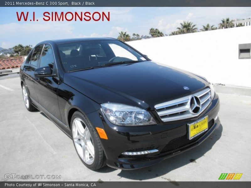 Black / Black 2011 Mercedes-Benz C 300 Sport