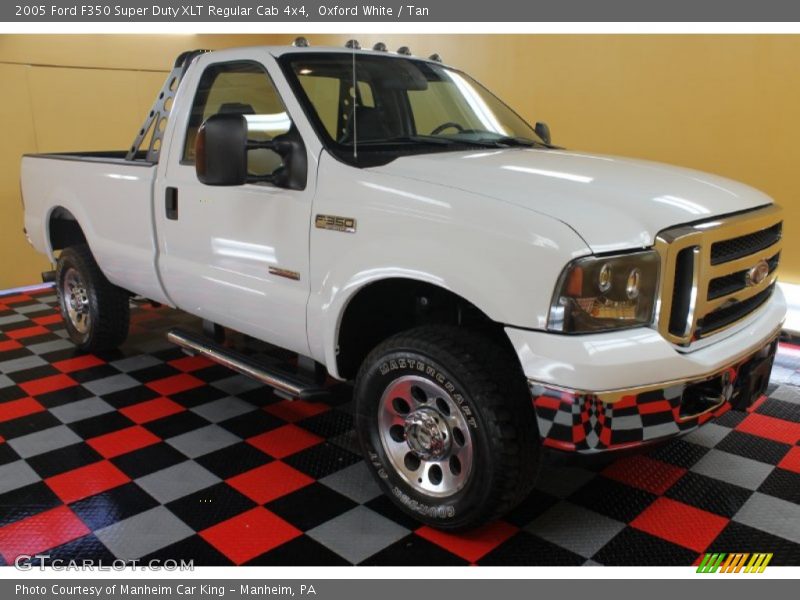 Oxford White / Tan 2005 Ford F350 Super Duty XLT Regular Cab 4x4