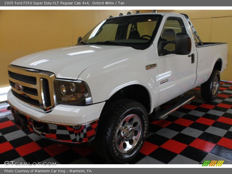 Oxford White / Tan 2005 Ford F350 Super Duty XLT Regular Cab 4x4