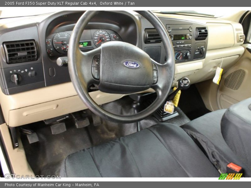 Oxford White / Tan 2005 Ford F350 Super Duty XLT Regular Cab 4x4