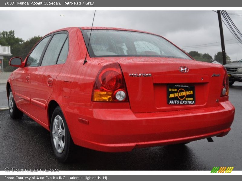 Retro Red / Gray 2003 Hyundai Accent GL Sedan