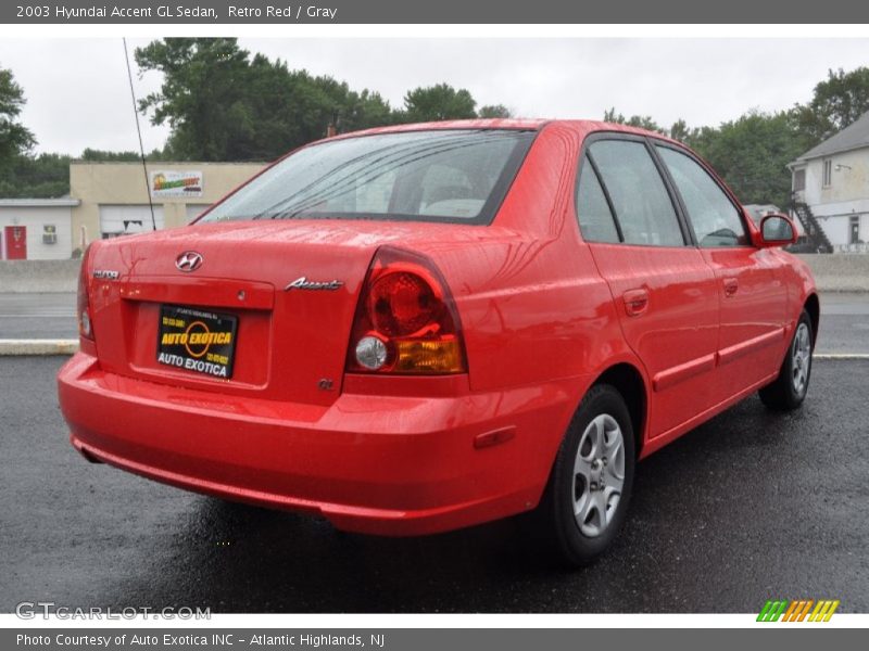 Retro Red / Gray 2003 Hyundai Accent GL Sedan