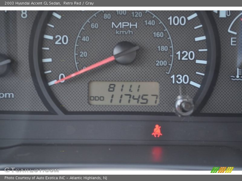 Retro Red / Gray 2003 Hyundai Accent GL Sedan
