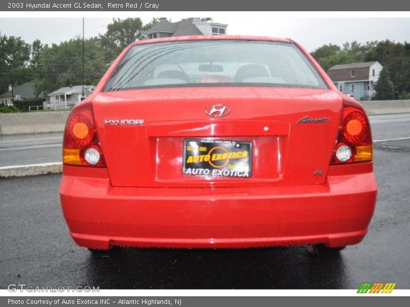 Retro Red / Gray 2003 Hyundai Accent GL Sedan