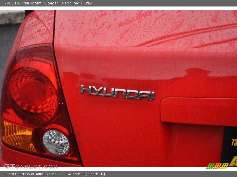 Retro Red / Gray 2003 Hyundai Accent GL Sedan