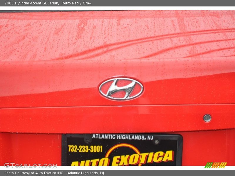 Retro Red / Gray 2003 Hyundai Accent GL Sedan