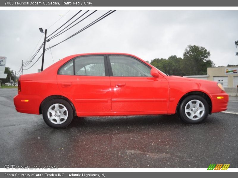 Retro Red / Gray 2003 Hyundai Accent GL Sedan