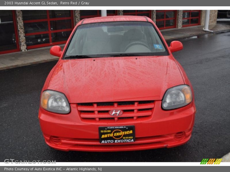 Retro Red / Gray 2003 Hyundai Accent GL Sedan