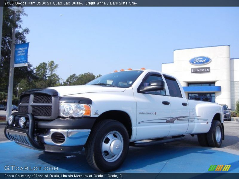 Bright White / Dark Slate Gray 2005 Dodge Ram 3500 ST Quad Cab Dually