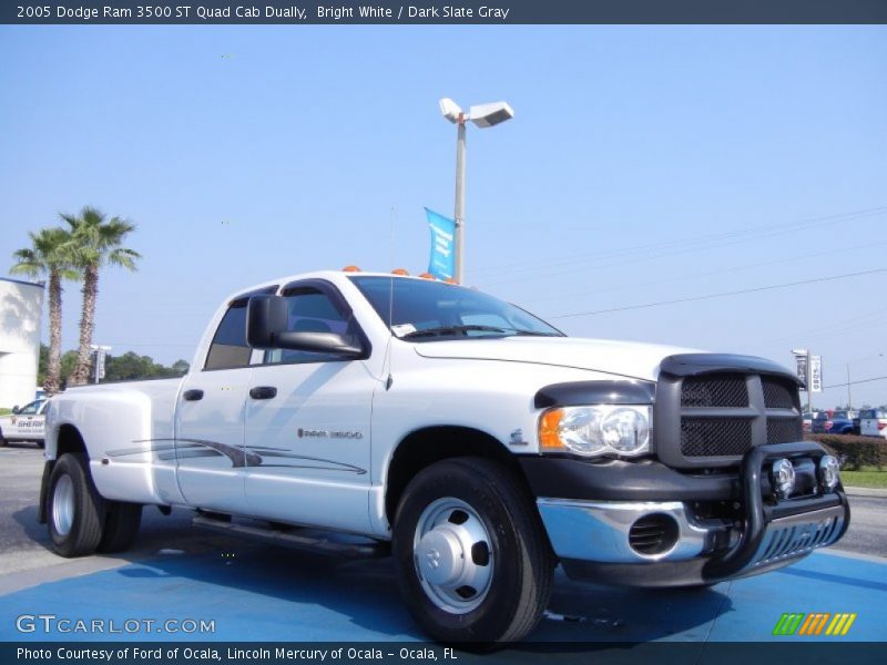 Bright White / Dark Slate Gray 2005 Dodge Ram 3500 ST Quad Cab Dually