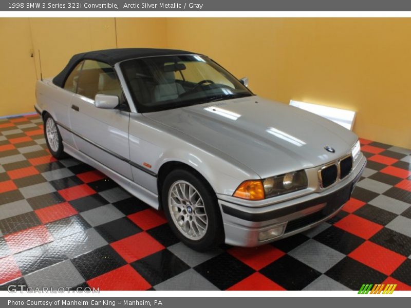 Arctic Silver Metallic / Gray 1998 BMW 3 Series 323i Convertible
