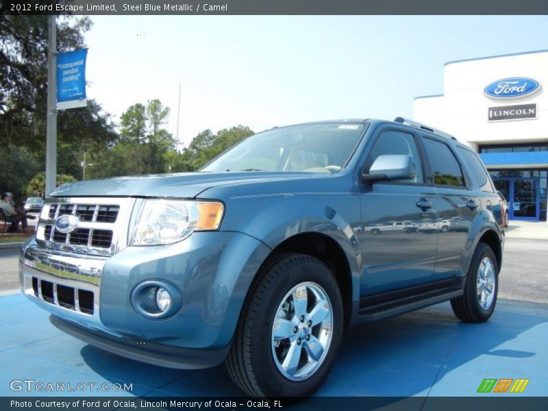 Steel Blue Metallic / Camel 2012 Ford Escape Limited