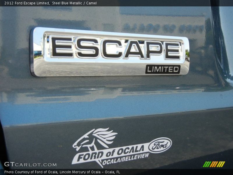 Steel Blue Metallic / Camel 2012 Ford Escape Limited