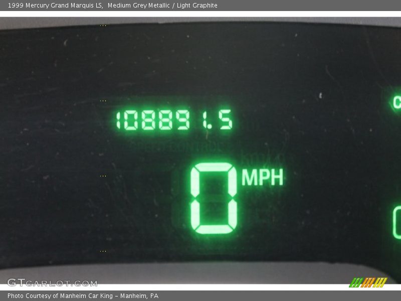 Medium Grey Metallic / Light Graphite 1999 Mercury Grand Marquis LS