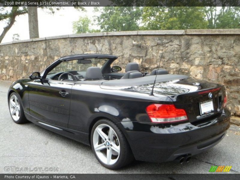 Jet Black / Black 2008 BMW 1 Series 135i Convertible