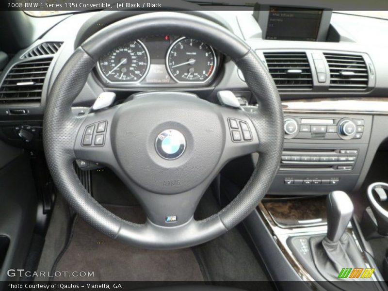 Jet Black / Black 2008 BMW 1 Series 135i Convertible
