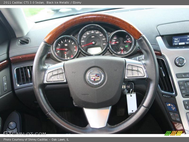 Black Ice Metallic / Ebony 2011 Cadillac CTS 3.0 Sedan