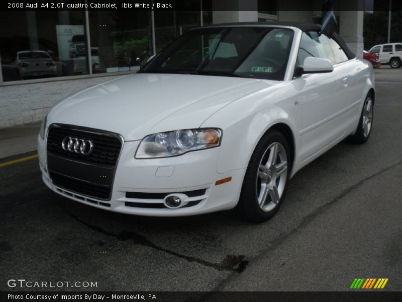 Ibis White / Black 2008 Audi A4 2.0T quattro Cabriolet