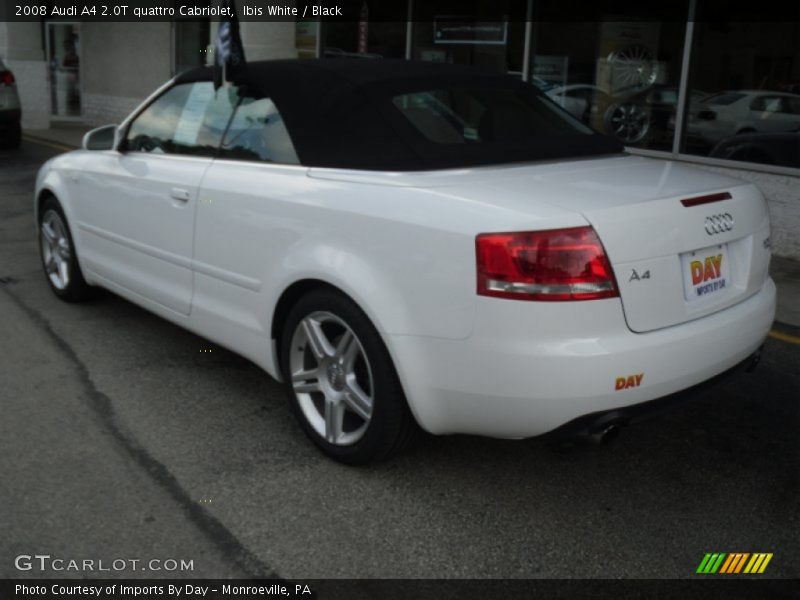 Ibis White / Black 2008 Audi A4 2.0T quattro Cabriolet