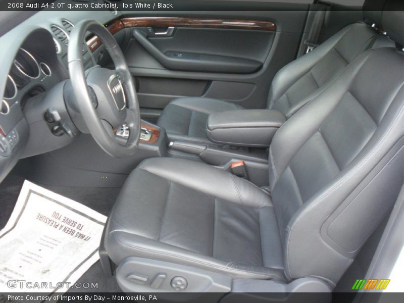 Ibis White / Black 2008 Audi A4 2.0T quattro Cabriolet