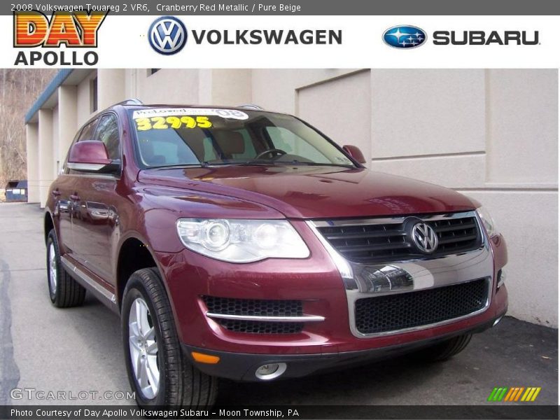 Cranberry Red Metallic / Pure Beige 2008 Volkswagen Touareg 2 VR6