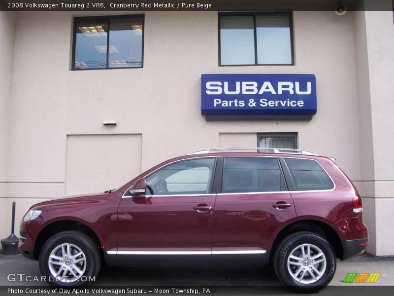 Cranberry Red Metallic / Pure Beige 2008 Volkswagen Touareg 2 VR6