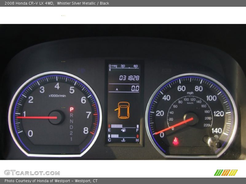 Whistler Silver Metallic / Black 2008 Honda CR-V LX 4WD