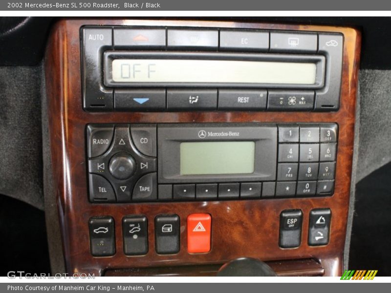 Controls of 2002 SL 500 Roadster