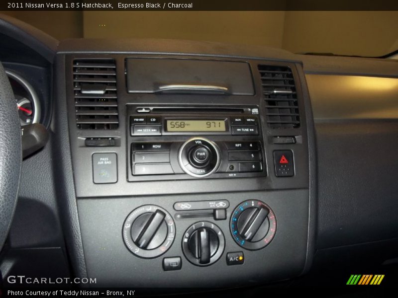 Espresso Black / Charcoal 2011 Nissan Versa 1.8 S Hatchback