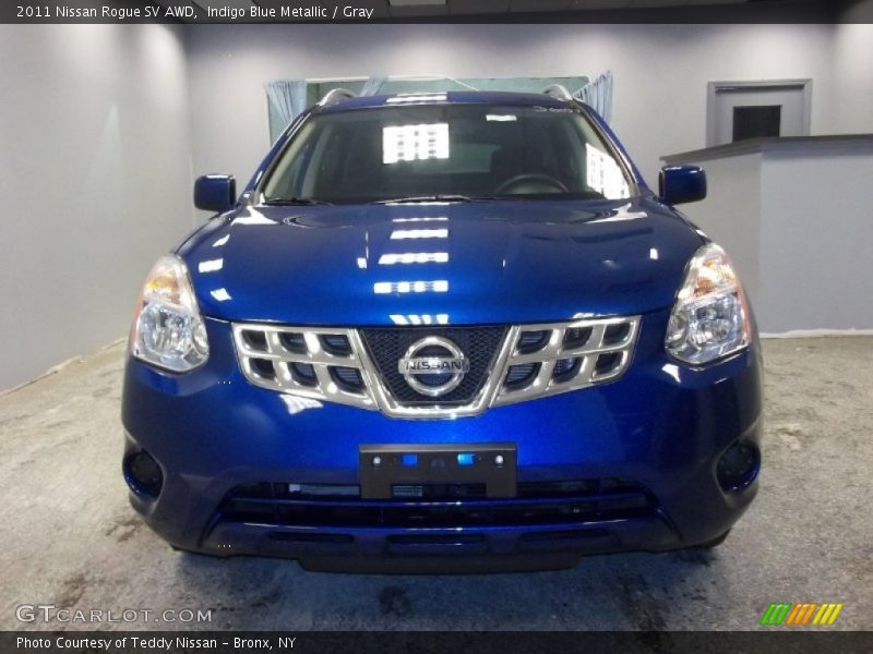 Indigo Blue Metallic / Gray 2011 Nissan Rogue SV AWD