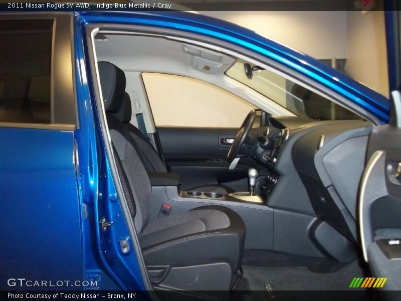 Indigo Blue Metallic / Gray 2011 Nissan Rogue SV AWD