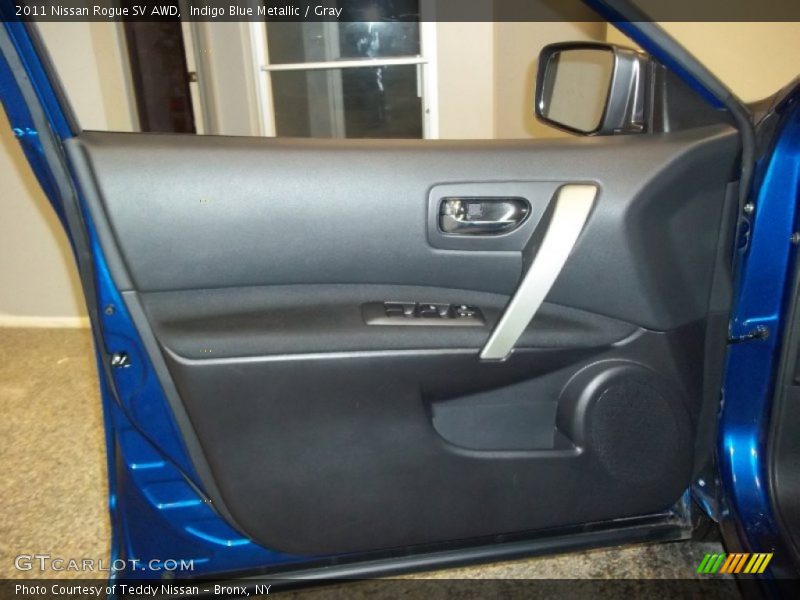 Indigo Blue Metallic / Gray 2011 Nissan Rogue SV AWD