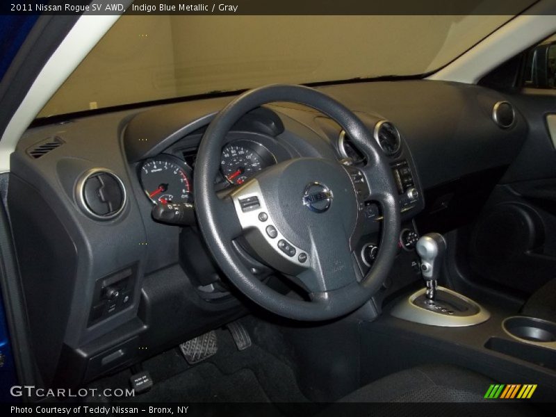 Indigo Blue Metallic / Gray 2011 Nissan Rogue SV AWD