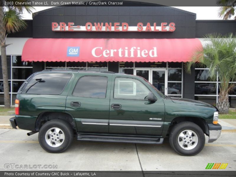 Dark Green Metallic / Gray/Dark Charcoal 2003 Chevrolet Tahoe LS