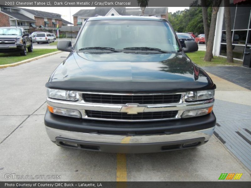 Dark Green Metallic / Gray/Dark Charcoal 2003 Chevrolet Tahoe LS