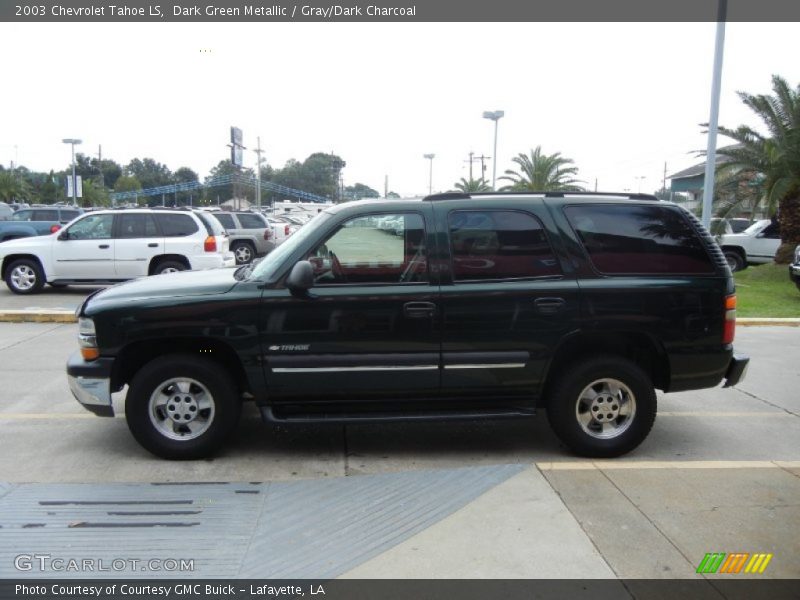 Dark Green Metallic / Gray/Dark Charcoal 2003 Chevrolet Tahoe LS