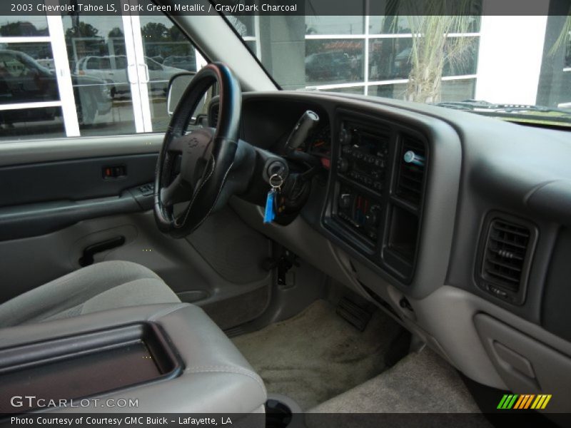 Dark Green Metallic / Gray/Dark Charcoal 2003 Chevrolet Tahoe LS