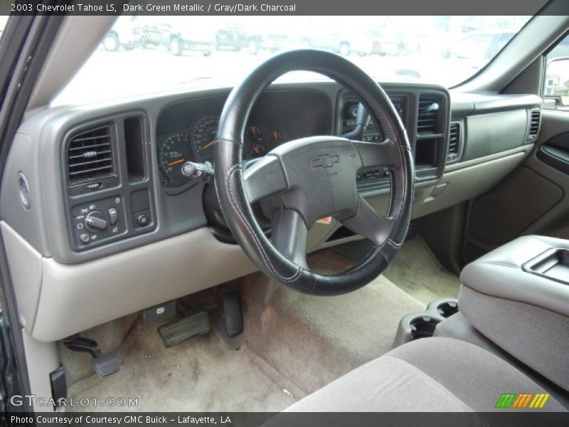 Dark Green Metallic / Gray/Dark Charcoal 2003 Chevrolet Tahoe LS
