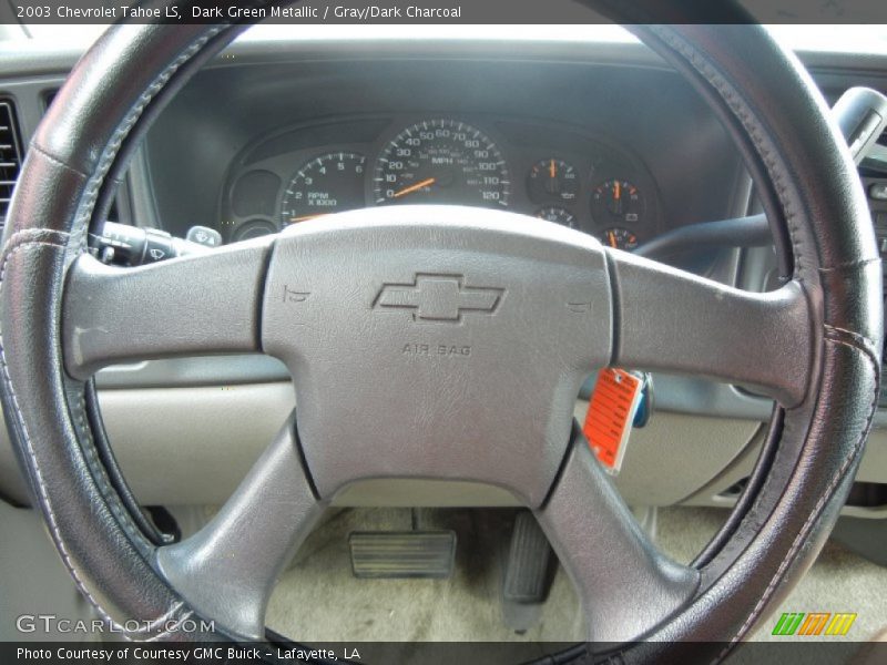 Dark Green Metallic / Gray/Dark Charcoal 2003 Chevrolet Tahoe LS