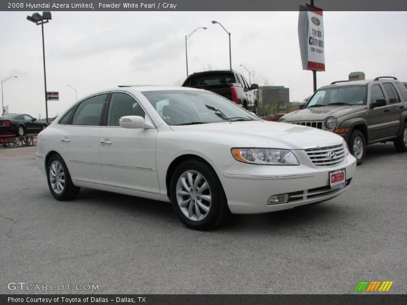 Powder White Pearl / Gray 2008 Hyundai Azera Limited