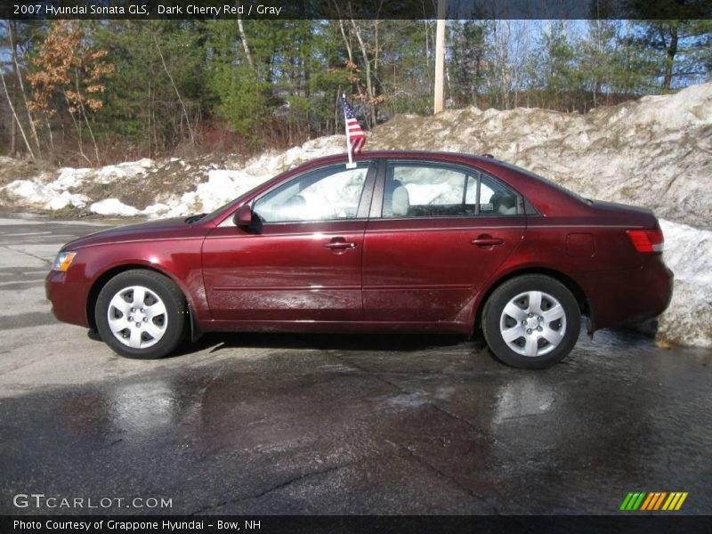 Dark Cherry Red / Gray 2007 Hyundai Sonata GLS