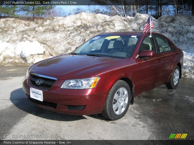 Dark Cherry Red / Gray 2007 Hyundai Sonata GLS