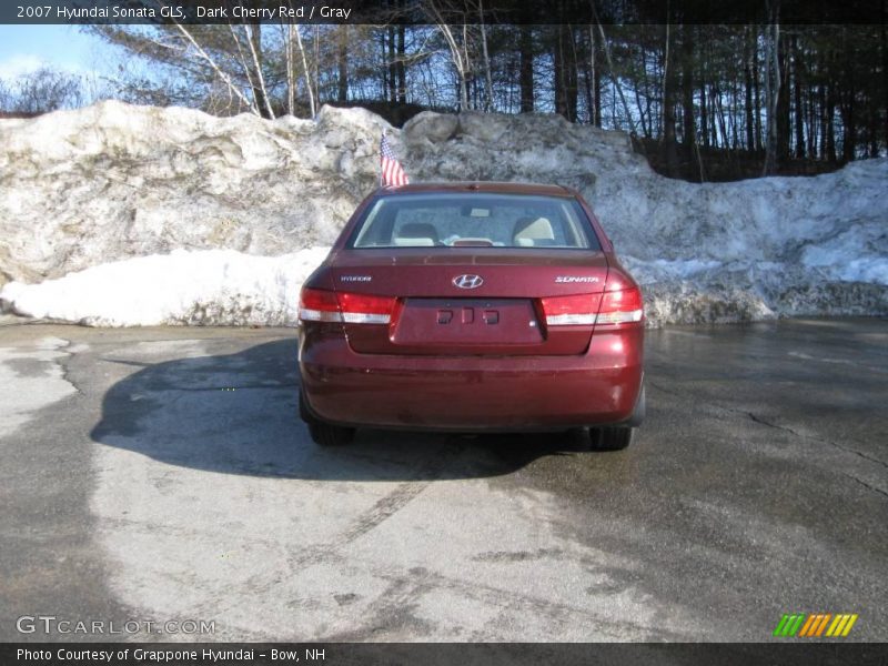 Dark Cherry Red / Gray 2007 Hyundai Sonata GLS
