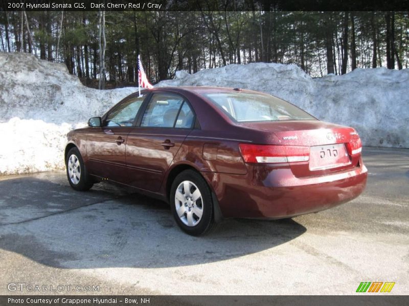 Dark Cherry Red / Gray 2007 Hyundai Sonata GLS
